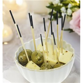 Pincho de Bambú Punta Negra 7cm (300 Uds)