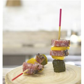 Pincho de Bambú Punta Fucsia 7cm (3.600 Uds)