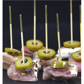 Pincho de Bambú Punta Oro 7cm (3.600 Uds)