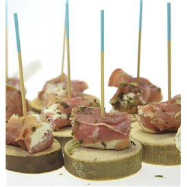 Pincho de Bambú Punta Turquesa 7cm (300 Uds)