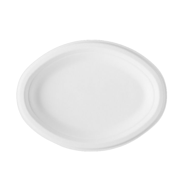 Bandeja Caña de Azúcar Bagazo Blanco 25,4x17,5 cm (50 Uds)