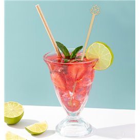Agitador de Bambú Flor de Loto para Bebida 18cm (600 Uds)