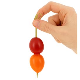 Pinchos de Bambú "Lazo" Natural 7cm (50 Uds)