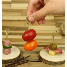 Pinchos de Bambú "Lazo" Natural 7cm (50 Uds)