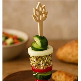 Pincho de Bambú Flor de Loto 12cm (50 Uds)