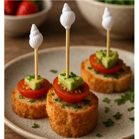 Pincho de Bambú Concha 7cm (100 Uds)