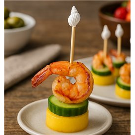 Pincho de Bambú Concha 7cm (100 Uds)