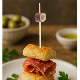 Pincho de Bambú Anillo Rojo 12cm (1000 Uds)