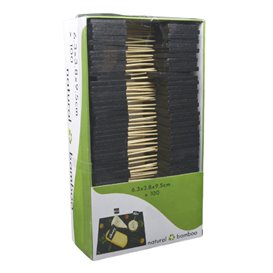 Pinchos de Bambú con Pizarra 6,3x3,8cm (1.000 Uds)