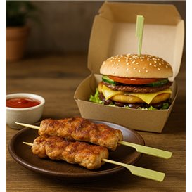Pinchos de Bambú "Golf" Natural 18cm (100 Uds)