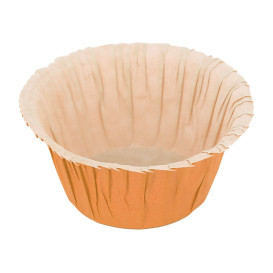Cápsulas para Cupcakes Naranja  4,9x3,8x7,5cm. 