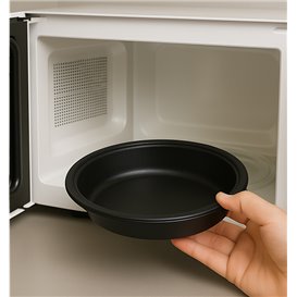 Tarrina de Plástico PP Negro 1000ml Ø23cm (25 Uds)