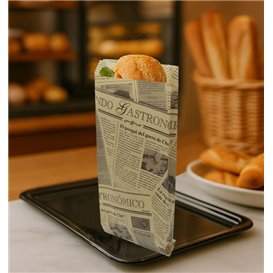 Bolsa de Papel para Bocadillo Kraft Times 12+2x26cm (100 Uds)