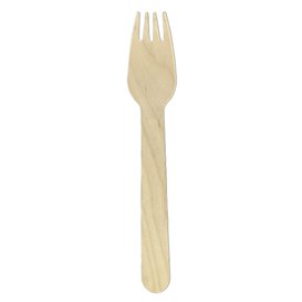 Tenedor de Madera Eco 16cm en Caja (100 Uds)
