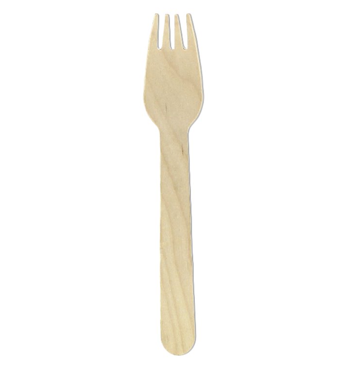 Tenedor de Madera Eco 16cm en Caja (100 Uds)
