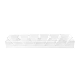 Soporte PS Transparente con Conos 40x6.5x7cm (6 Uds)