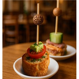Pinchos de Bambú Étnico 9cm (100 Uds)