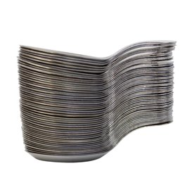 Cucharita Plástico para Salsas Plateada 10 cm (50 uds)