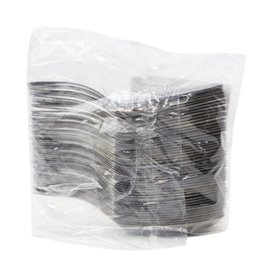 Cucharita Plástico para Salsas Plateada 10 cm (50 uds)