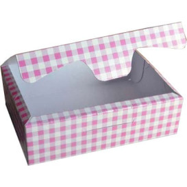 Caja para Pasteleria Carton 17,5x11,5x4,7cm 250g.  Rosa (360 Uds