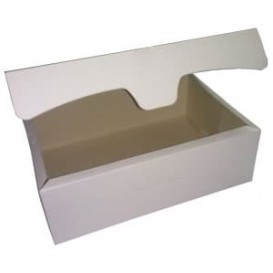 Caja para Pasteleria Carton 17,5x11,5x4,7cm 250g. Blanca (360 Ud