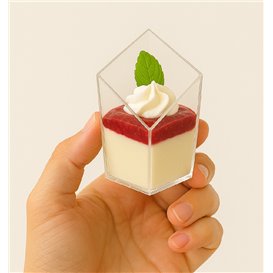 Mini Vaso Degustación Diamante PS Transparente 60ml (200 Uds)