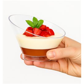 Bol Degustación Redondo Asimétrico PS Transparente 195ml (10 Uds)