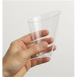 Mini Vaso Cónico Asimétrico PS Transparente 195ml (10 Uds)