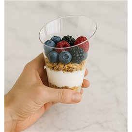 Mini Vaso Cónico Asimétrico PS Transparente 195ml (10 Uds)