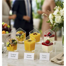 Mini Vaso Degustación Diamante PS Transparente 48ml (20 Uds)