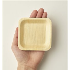Plato de Madera Cuadrado 10,5x10,5cm (25 Uds)