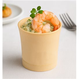 Vaso Reutilizable de Bambú Natural Catering 8,4x9,2x9cm (2 Uds)