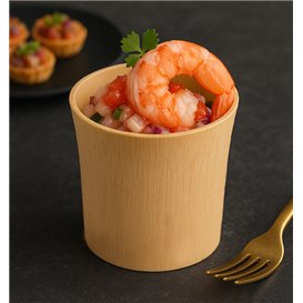 Vaso Reutilizable de Bambú Natural Catering 8,4x9,2x9cm (2 Uds)