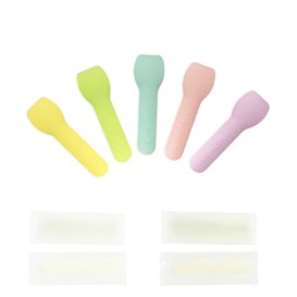 Cucharita Cartón Enfundada para Helado ‘'Tutti Frutti'’ 9cm (2.000 Uds)