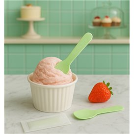 Cucharita Cartón Enfundada para Helado ‘'Tutti Frutti'’ 9cm (2.000 Uds)