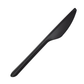 Cuchillo Reutilizable PP Negro 17,8cm (50 Uds)