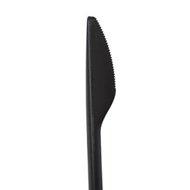 Cuchillo Reutilizable PP Negro 17,8cm (50 Uds)