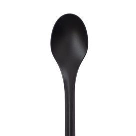 Cucharilla Postre Reutilizable PP Negra 12,4cm (1.000 Uds)