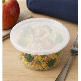 Envase de Plástico PP con Tapa Transparente “Deli Range” 360ml (240 Uds)