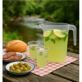 Jarra de Rebujito Plástico PP Transparente 1.000ml (120 Uds)