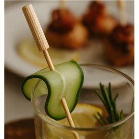 Pinchos de Bambú Cilindro 7cm (100 Uds)