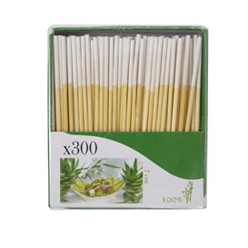 Pinchos de Bambú Punta Blanca 7cm (300 Uds)