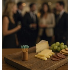 Pinchos de Bambú Punta Turquesa 7cm (3.600 Uds)