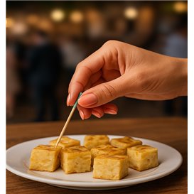 Pinchos de Bambú Punta Turquesa 7cm (300 Uds)