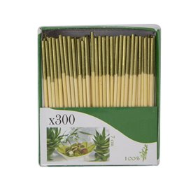 Pinchos de Bambú Punta Oro 7cm (300 Uds)
