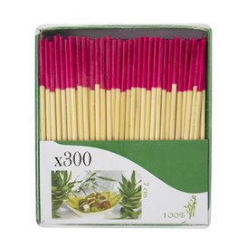 Pinchos de Bambú Punta Fucsia 7cm (300 Uds)