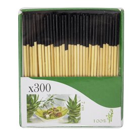 Pinchos de Bambú Punta Negra 7cm (300 Uds)