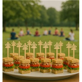 Pinchos de Bambú “Bouddha 2” 12cm en caja (50 Uds)