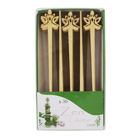 Pinchos de Bambú “Bouddha 2” 12cm en caja (50 Uds)