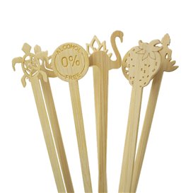 Agitador de Bambú 0% Alcohol para Bebida 14cm (50 Uds)